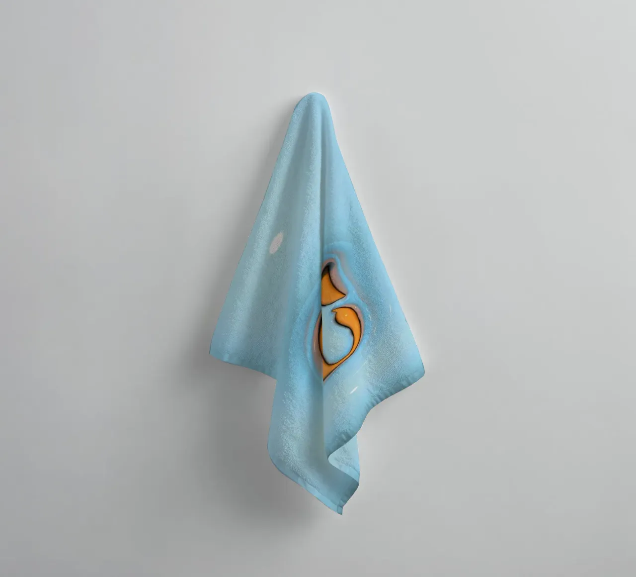 Bubblegum Inflate Initials C Blue towel by Malou-Studio