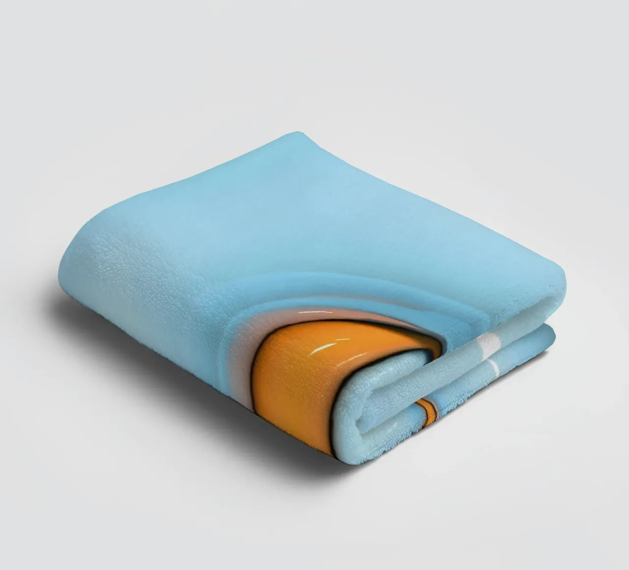 Bubblegum Inflate Initials C Blue towel by Malou-Studio