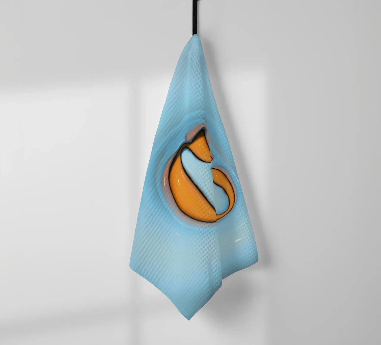 Gonflable Bubblegum Initiales C Bleu torchon de Malou-Studio