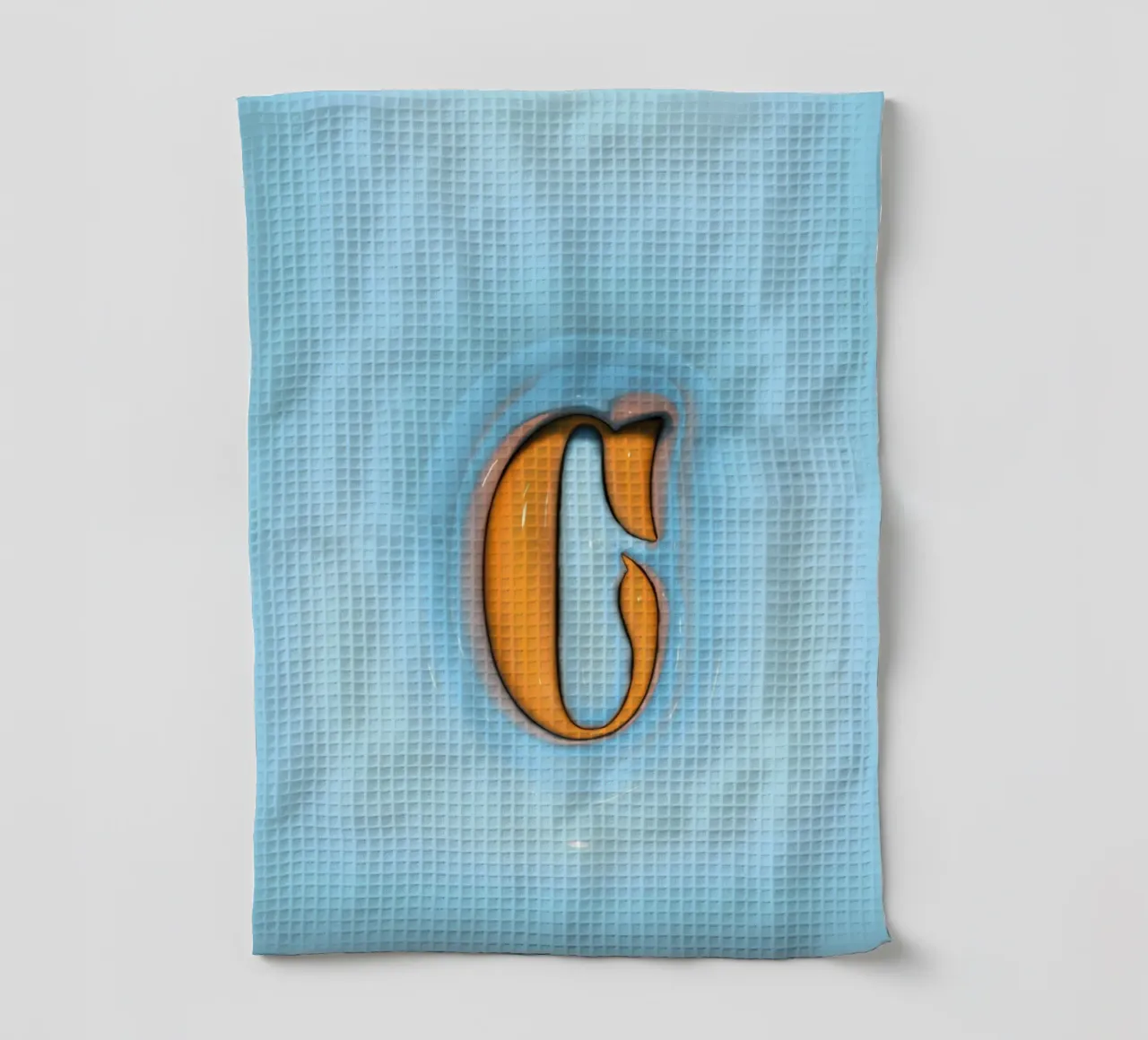 Gonflable Bubblegum Initiales C Bleu torchon de Malou-Studio