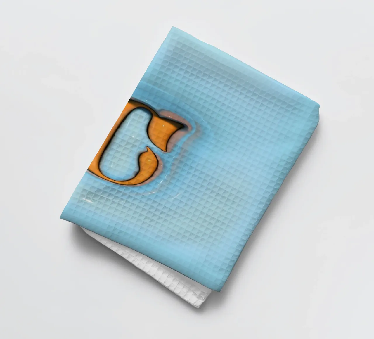 Gonflable Bubblegum Initiales C Bleu torchon de Malou-Studio