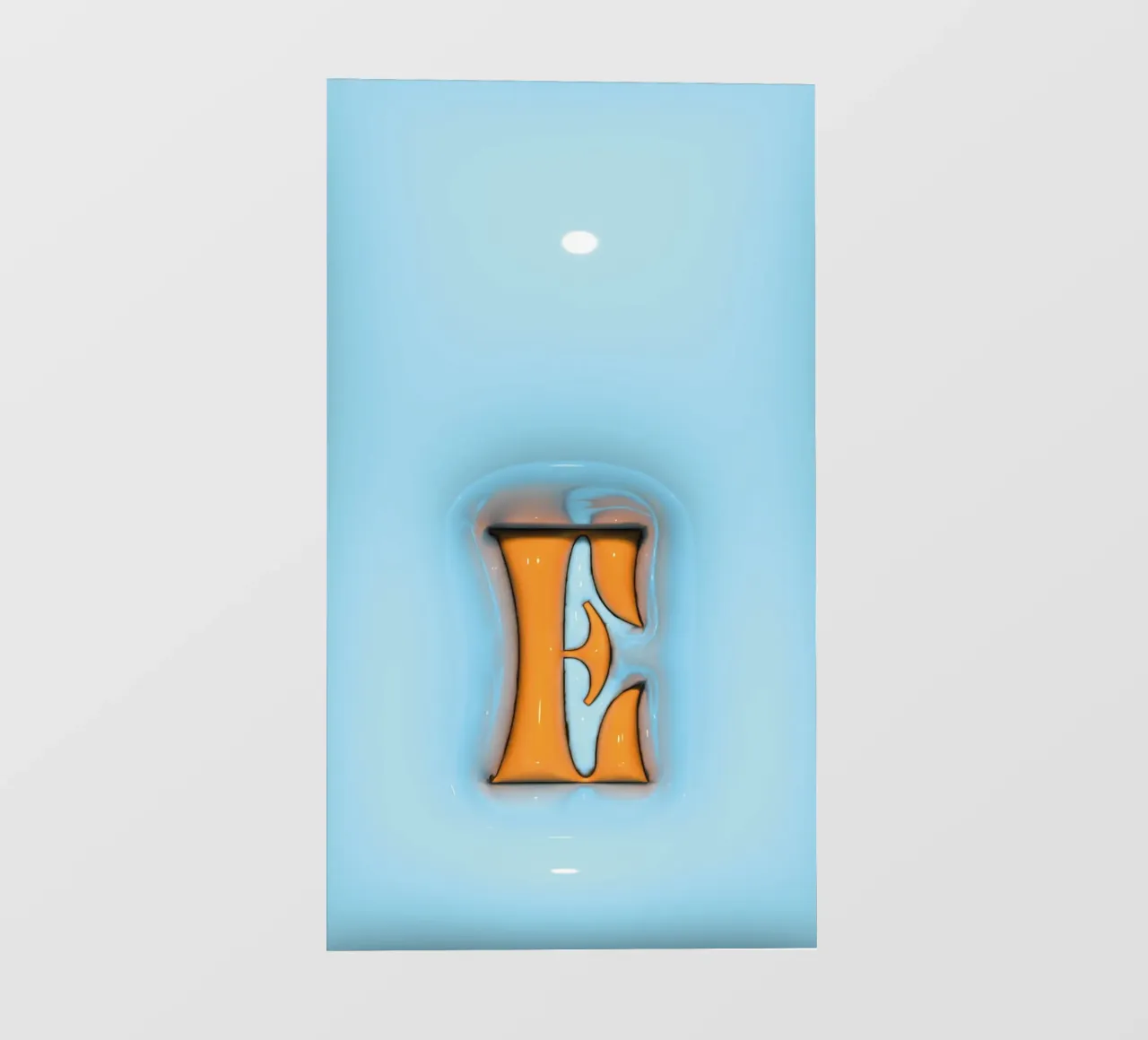 Bubblegum Inflate Initials E Blue photo wallpaper by Malou-Studio