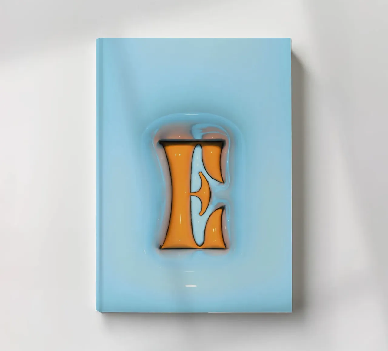 Bubblegum Inflate Initials E Blue notebook by Malou-Studio