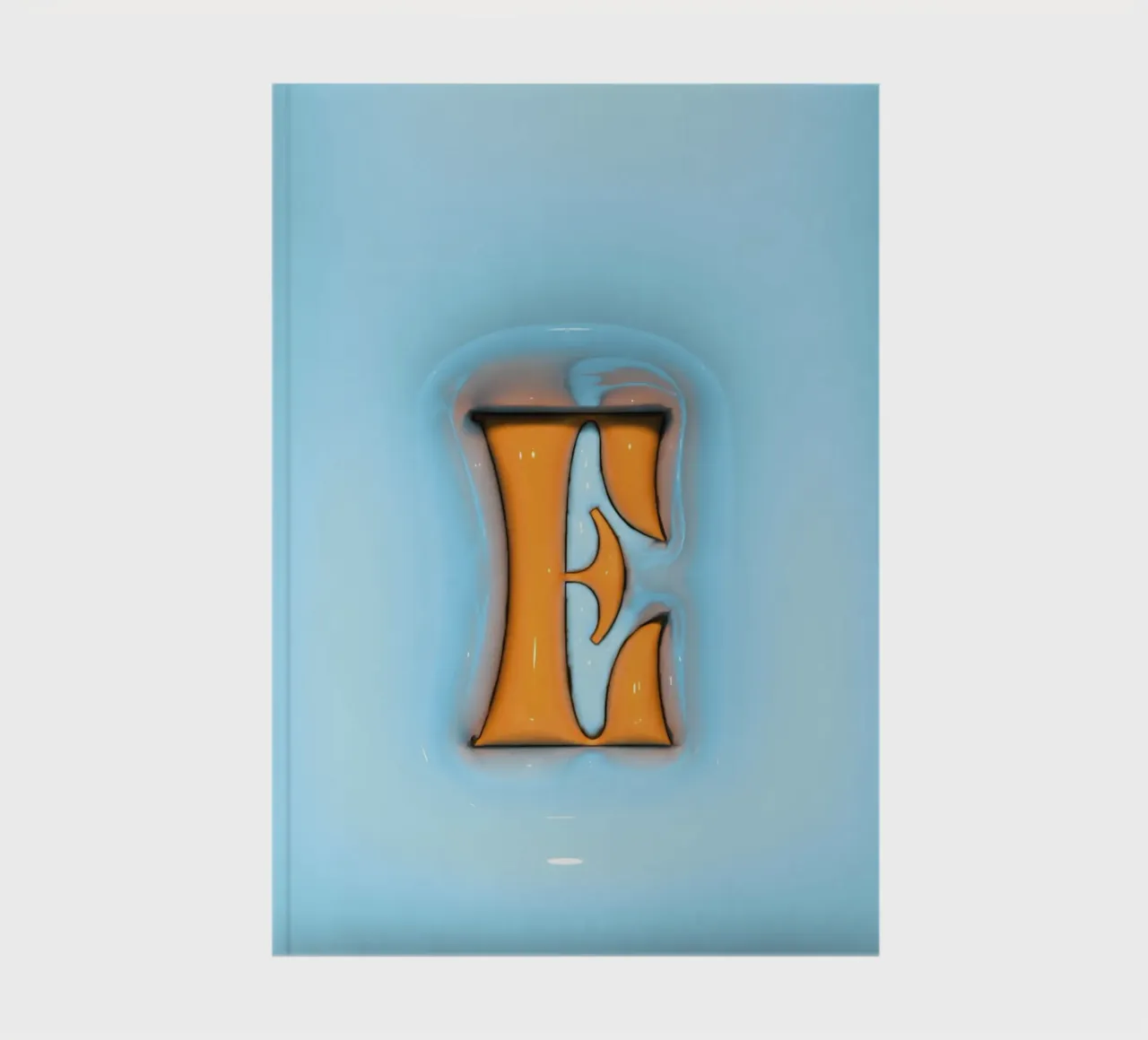 Bubblegum Inflate Initials E Blue notebook by Malou-Studio