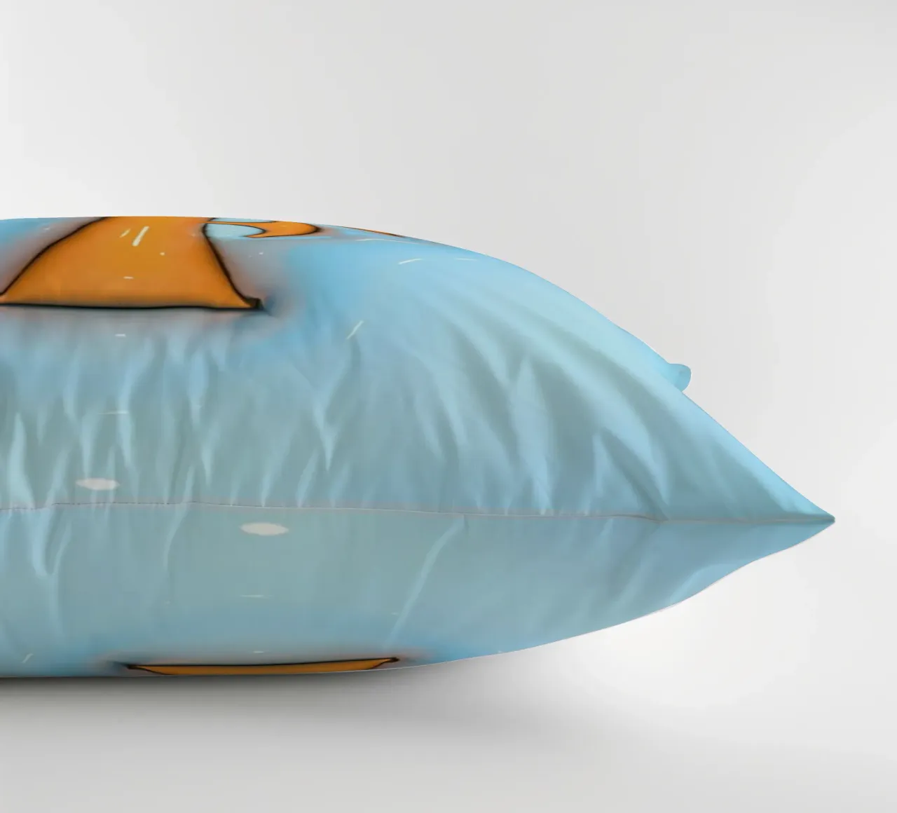 Bubblegum Inflate Initials F Blue decorative cushion by Malou-Studio