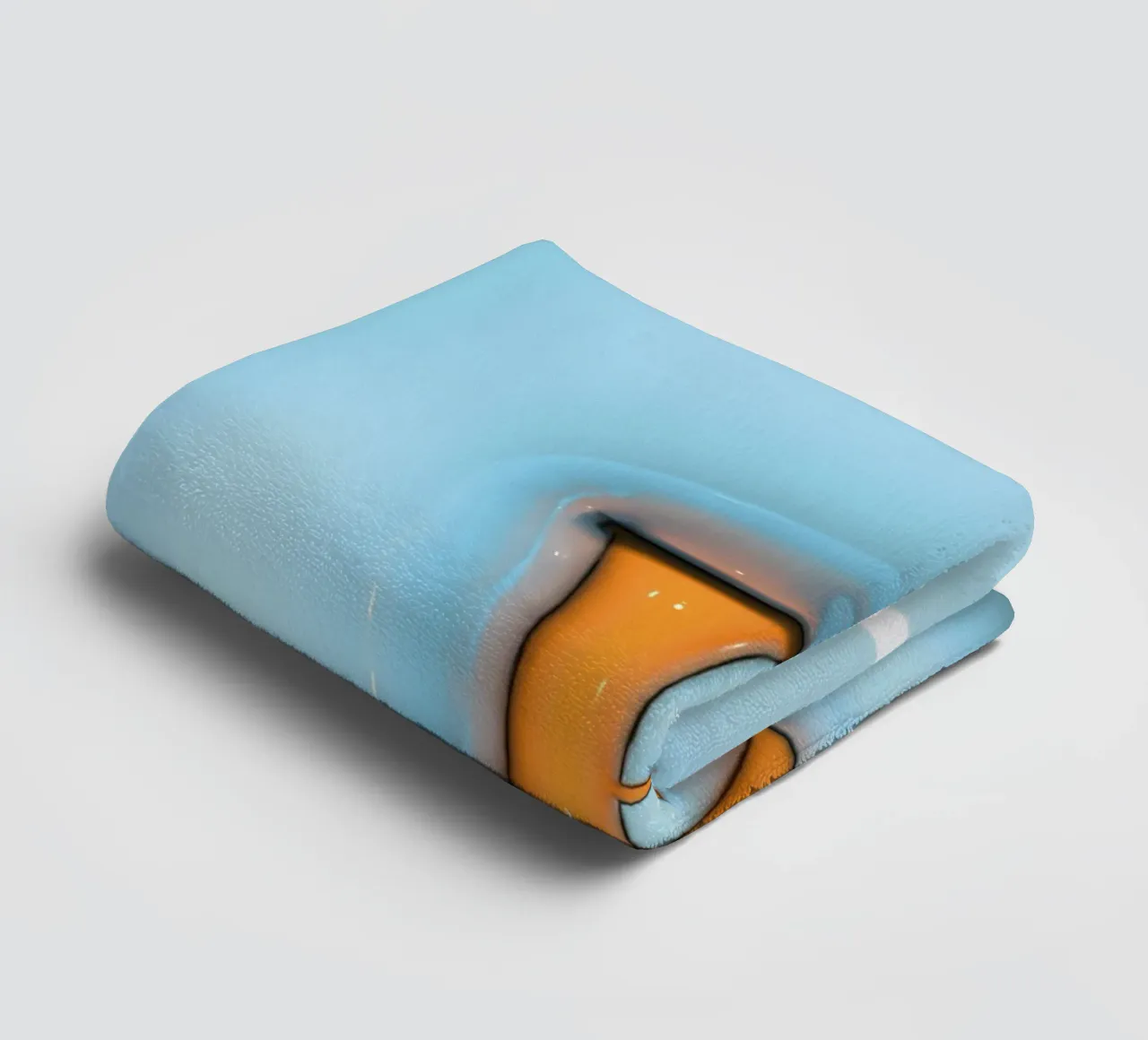 Bubblegum Inflate Initials F Blue towel by Malou-Studio