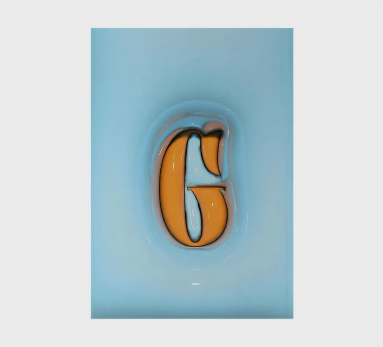 Bubblegum Inflate Initials G Blue notebook by Malou-Studio