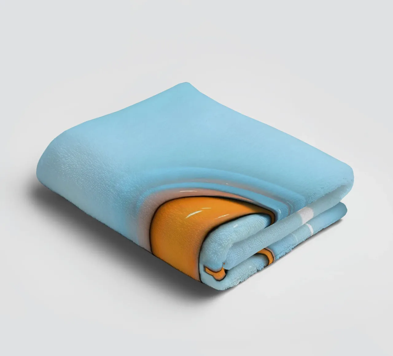 Bubblegum Inflate Initialen G Blau Handtuch von Malou-Studio
