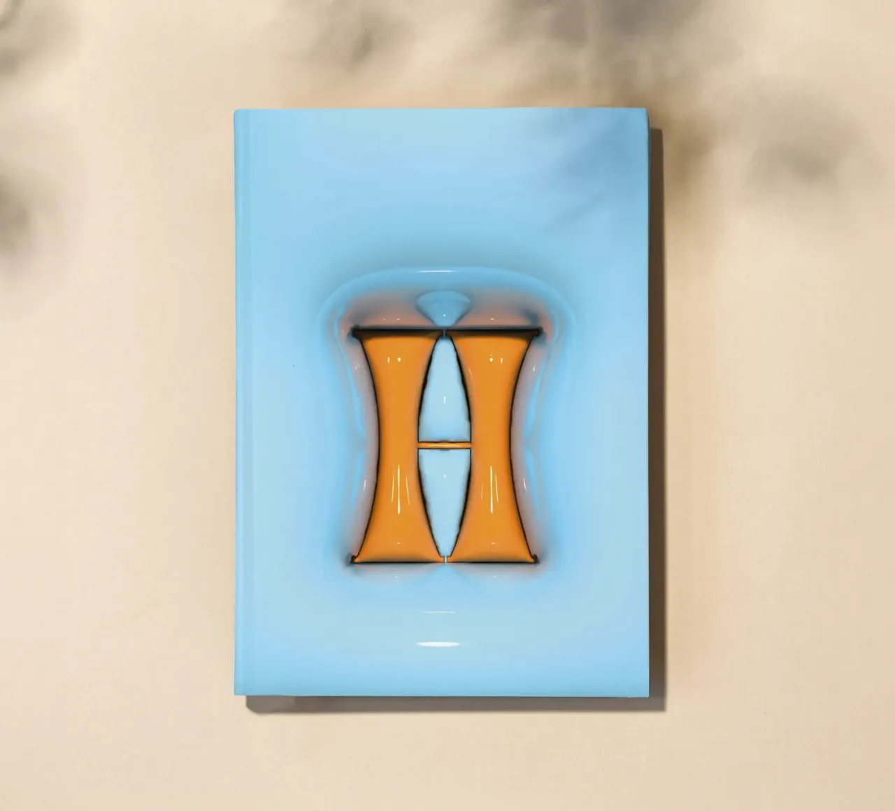 Bubblegum Inflate Initials H Blue notebook by Malou-Studio