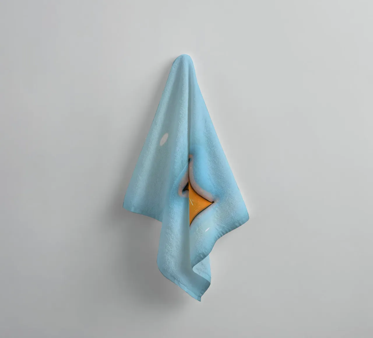Bubblegum Inflate Initialen I Blau Handtuch von Malou-Studio