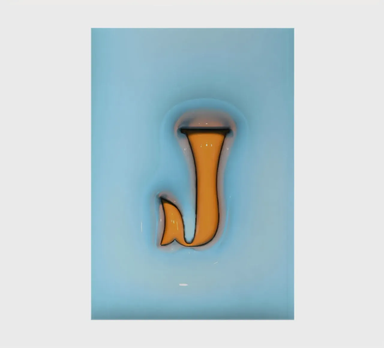 Bubblegum Inflate Initials J Blue notebook by Malou-Studio