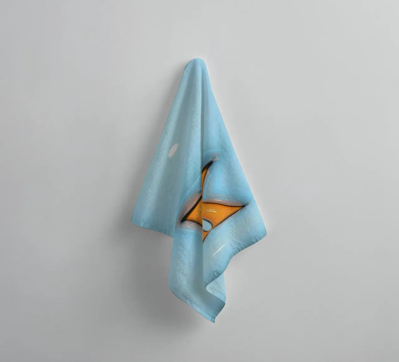 Bubblegum Inflate Initials K Blue towel by Malou-Studio