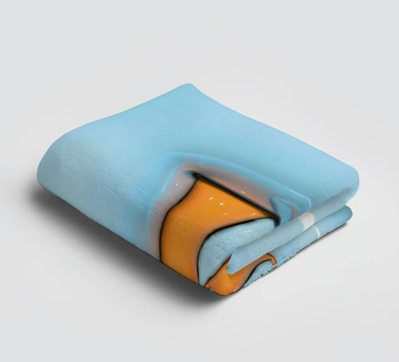 Bubblegum Inflate Initials K Blue towel by Malou-Studio