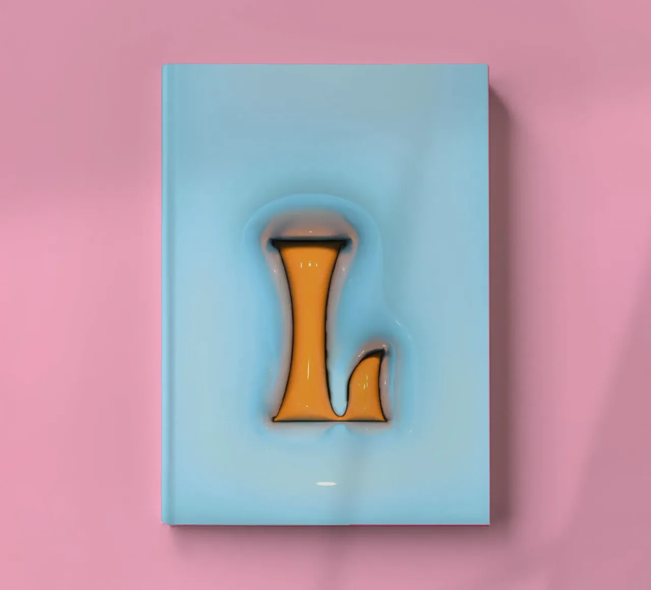 Bubblegum Inflate Initials L Blue notebook by Malou-Studio
