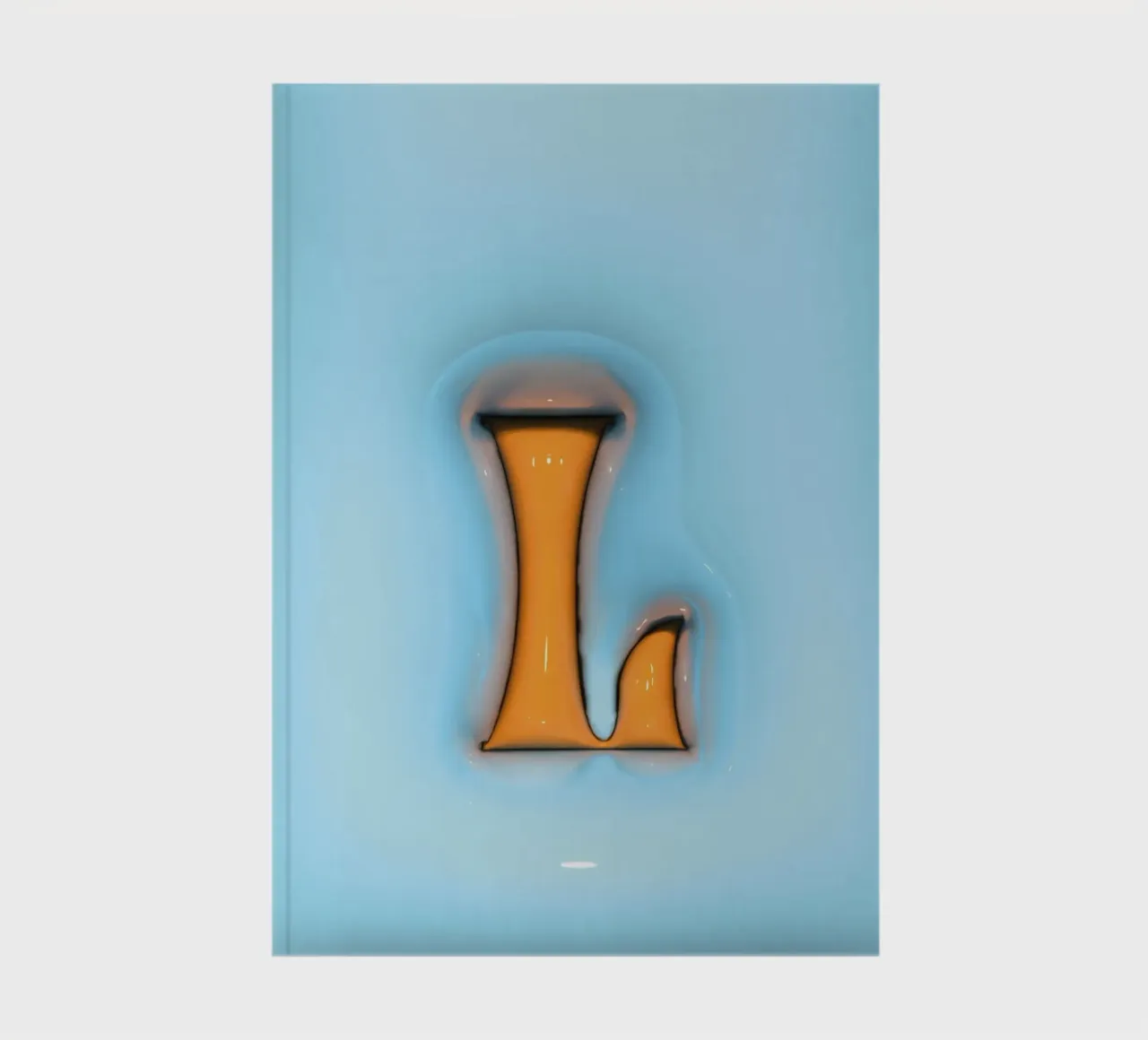 Bubblegum Inflate Initials L Blue notebook by Malou-Studio