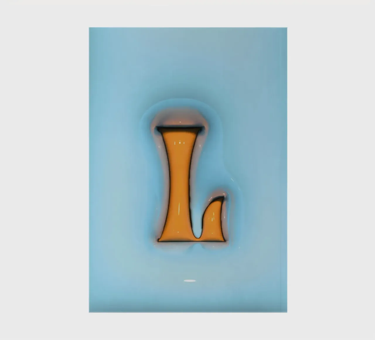 Bubblegum Inflate Initials L Blue notebook by Malou-Studio