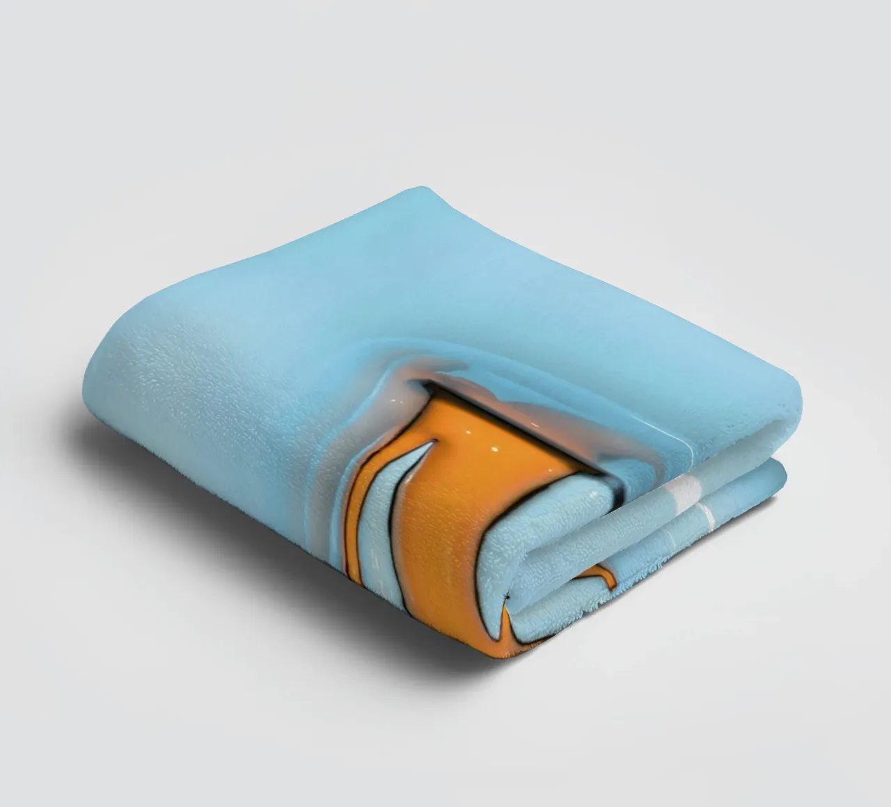Bubblegum Inflate Initialen M Blau Handtuch von Malou-Studio