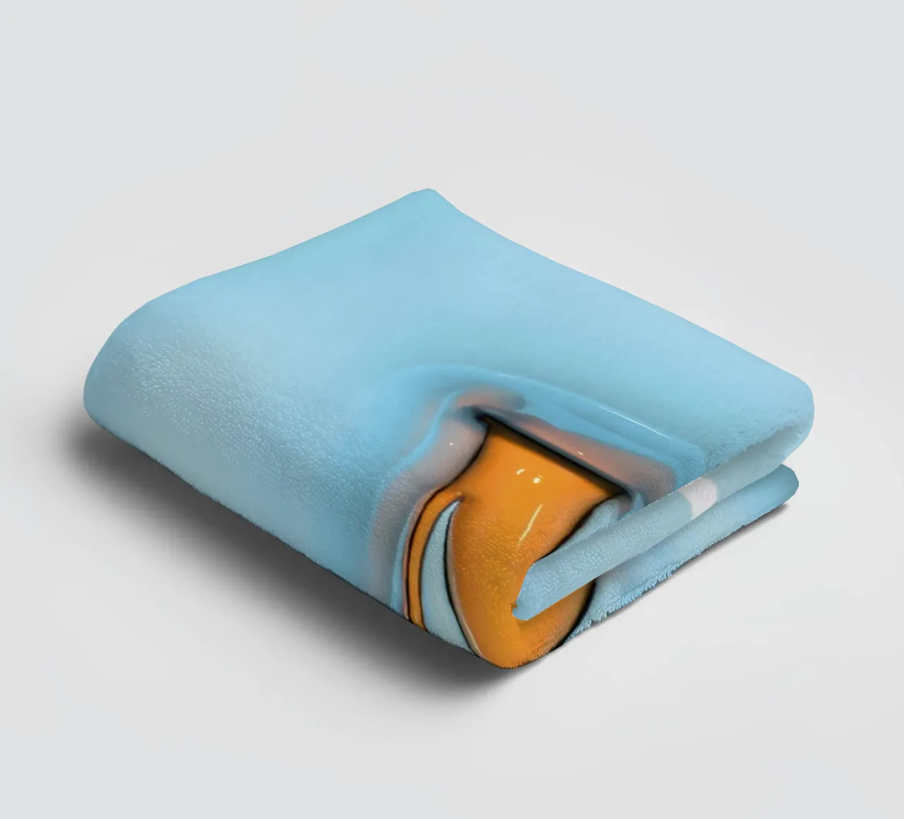 Bubblegum Inflate Initialen N Blau Handtuch von Malou-Studio