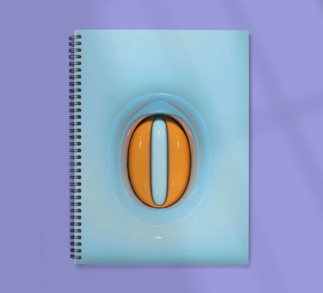 Bubblegum Inflate Initialen O Blau Ringbuch von Malou-Studio