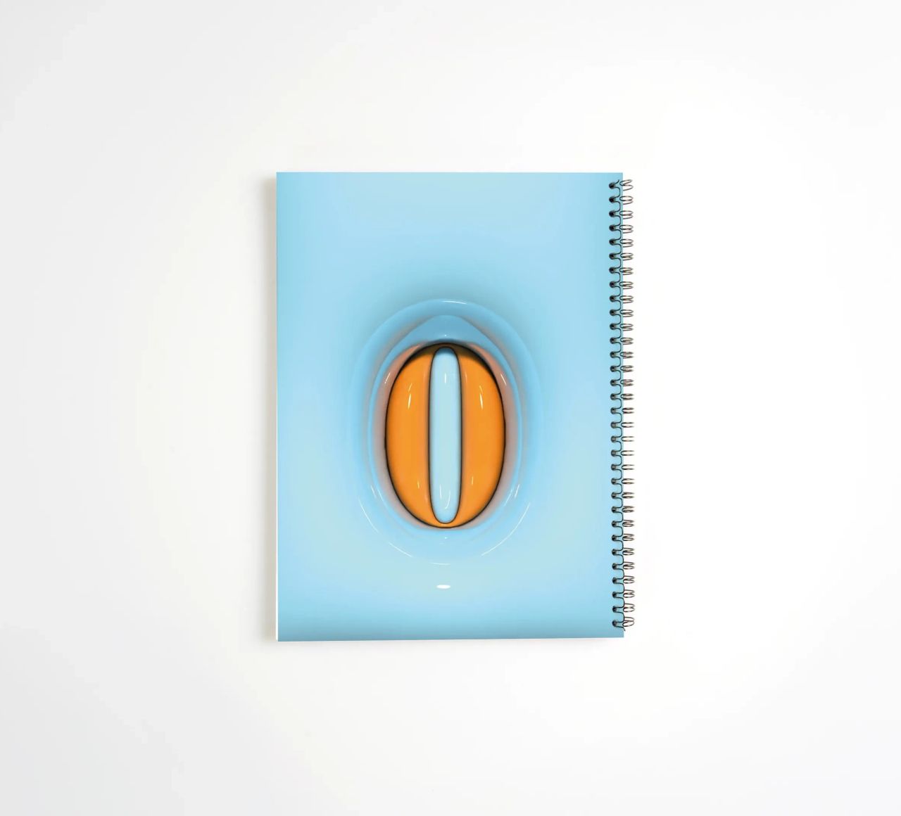 Bubblegum Inflate Initialen O Blau Ringbuch von Malou-Studio