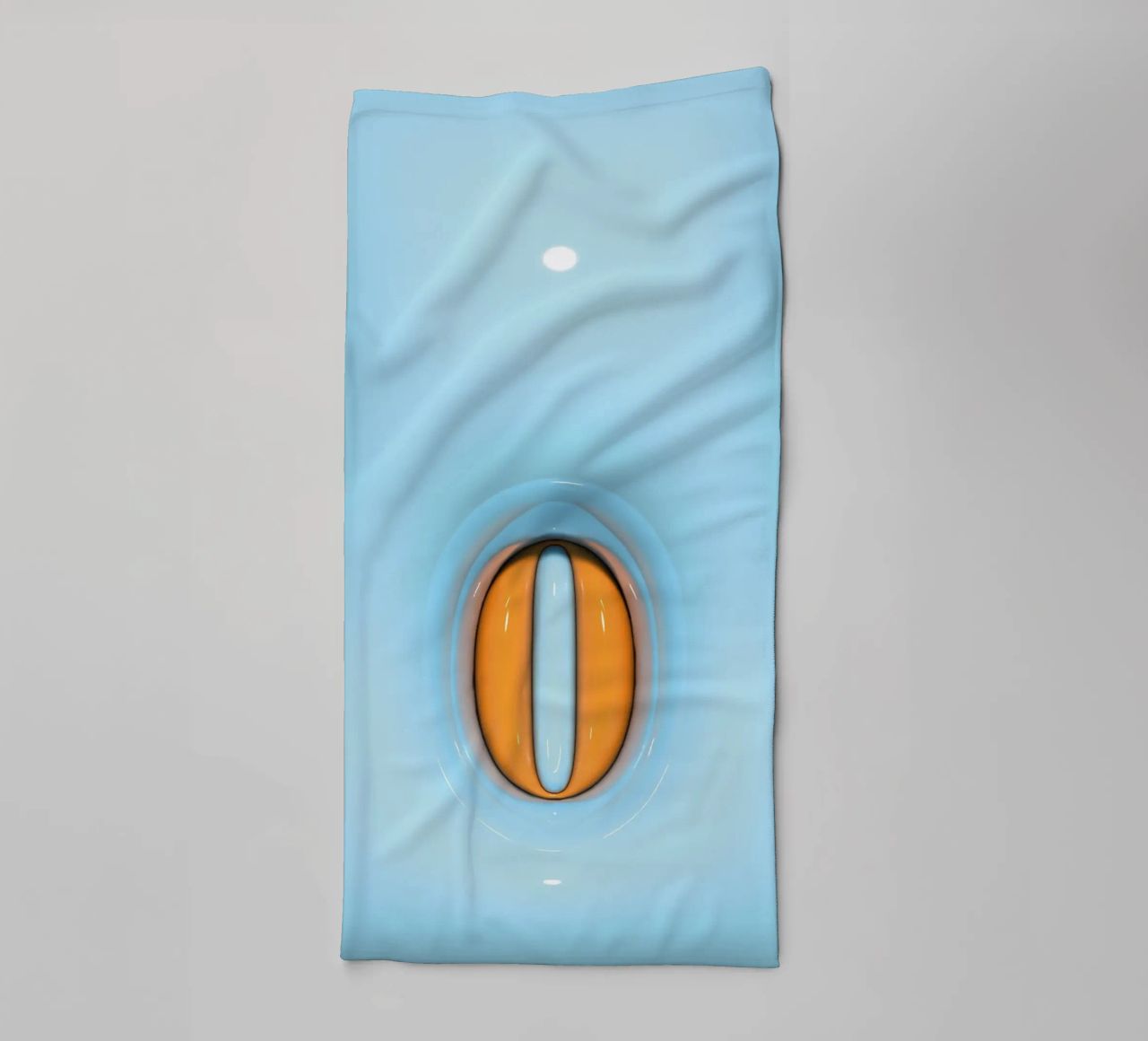Bubblegum Inflate Initialen O Blau Handtuch von Malou-Studio