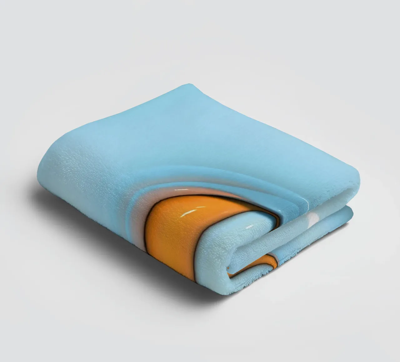 Bubblegum Inflate Initialen O Blau Handtuch von Malou-Studio