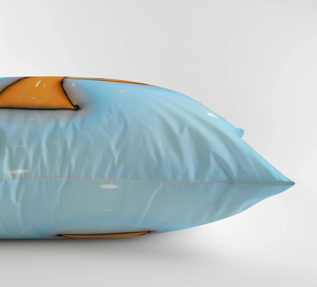 Bubblegum Inflate Initials P Blue decorative cushion by Malou-Studio
