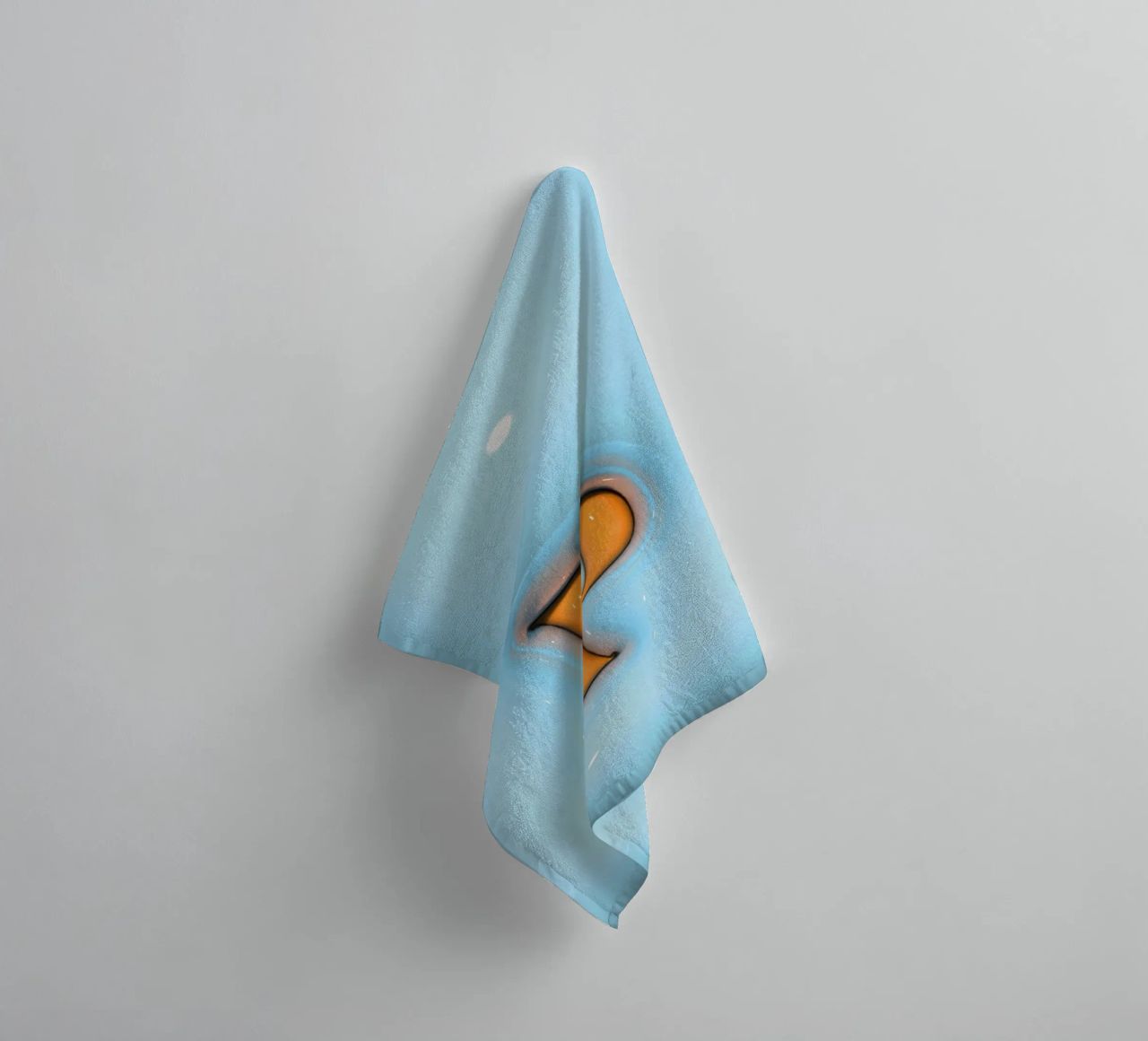 Bubblegum Inflate Initials P Blue towel by Malou-Studio