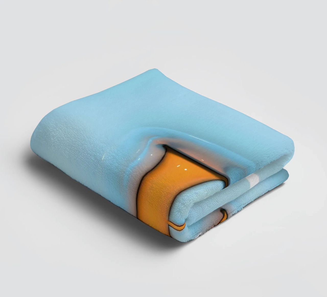 Bubblegum Inflate Initials P Blue towel by Malou-Studio