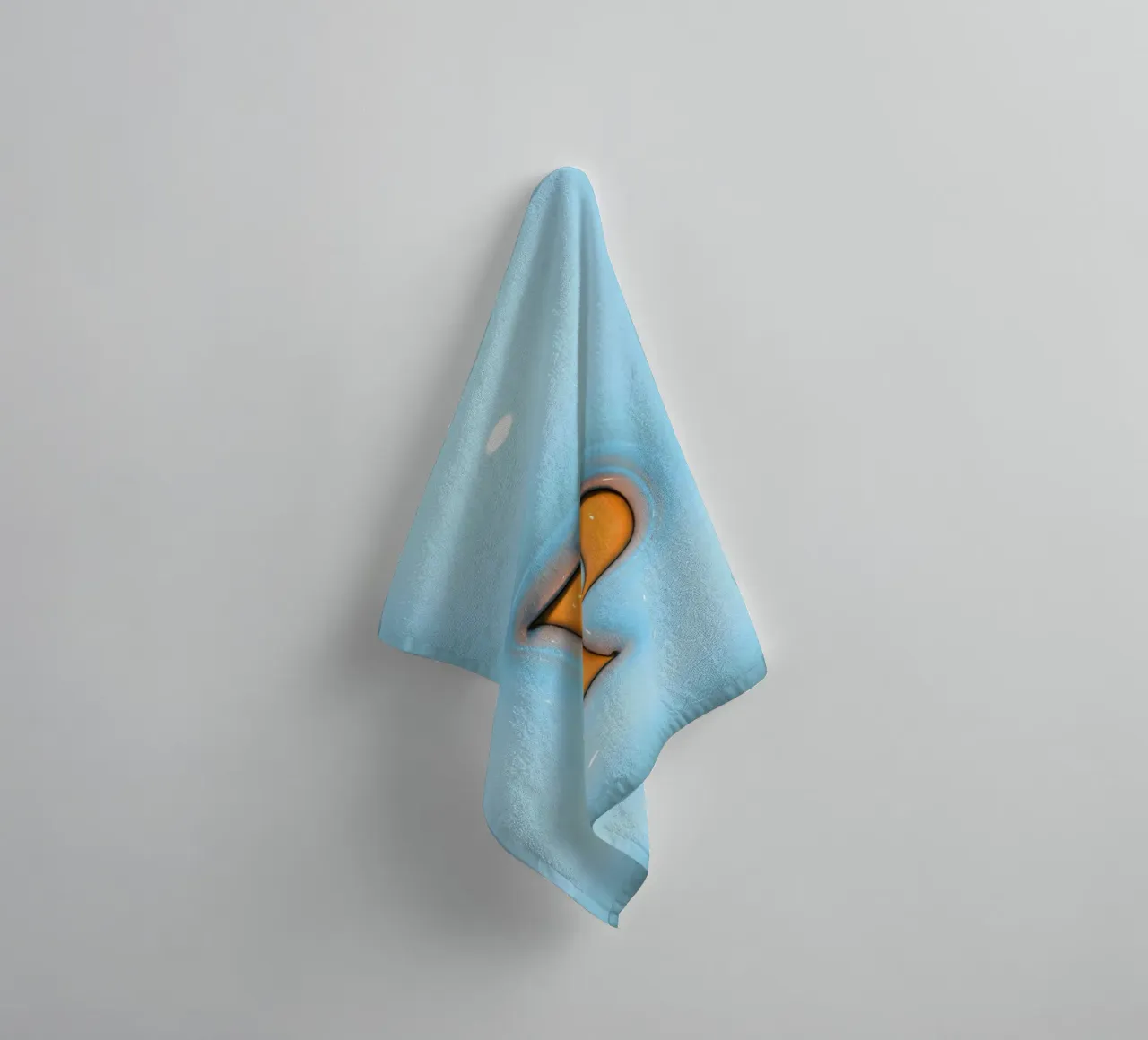 Bubblegum Inflate Initialen P Blau Handtuch von Malou-Studio