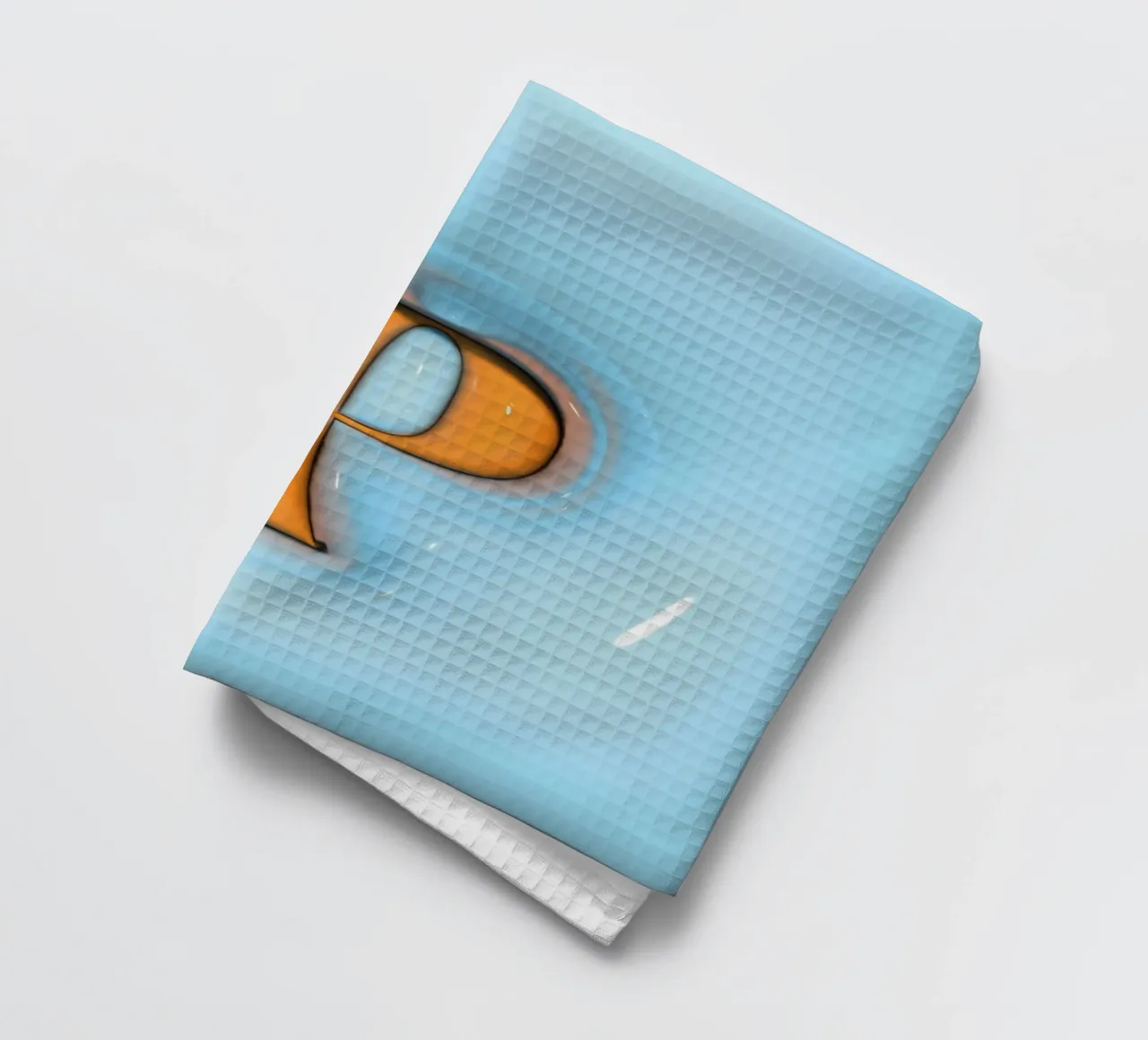 Bubblegum Inflate Initials P Blue tea towel by Malou-Studio