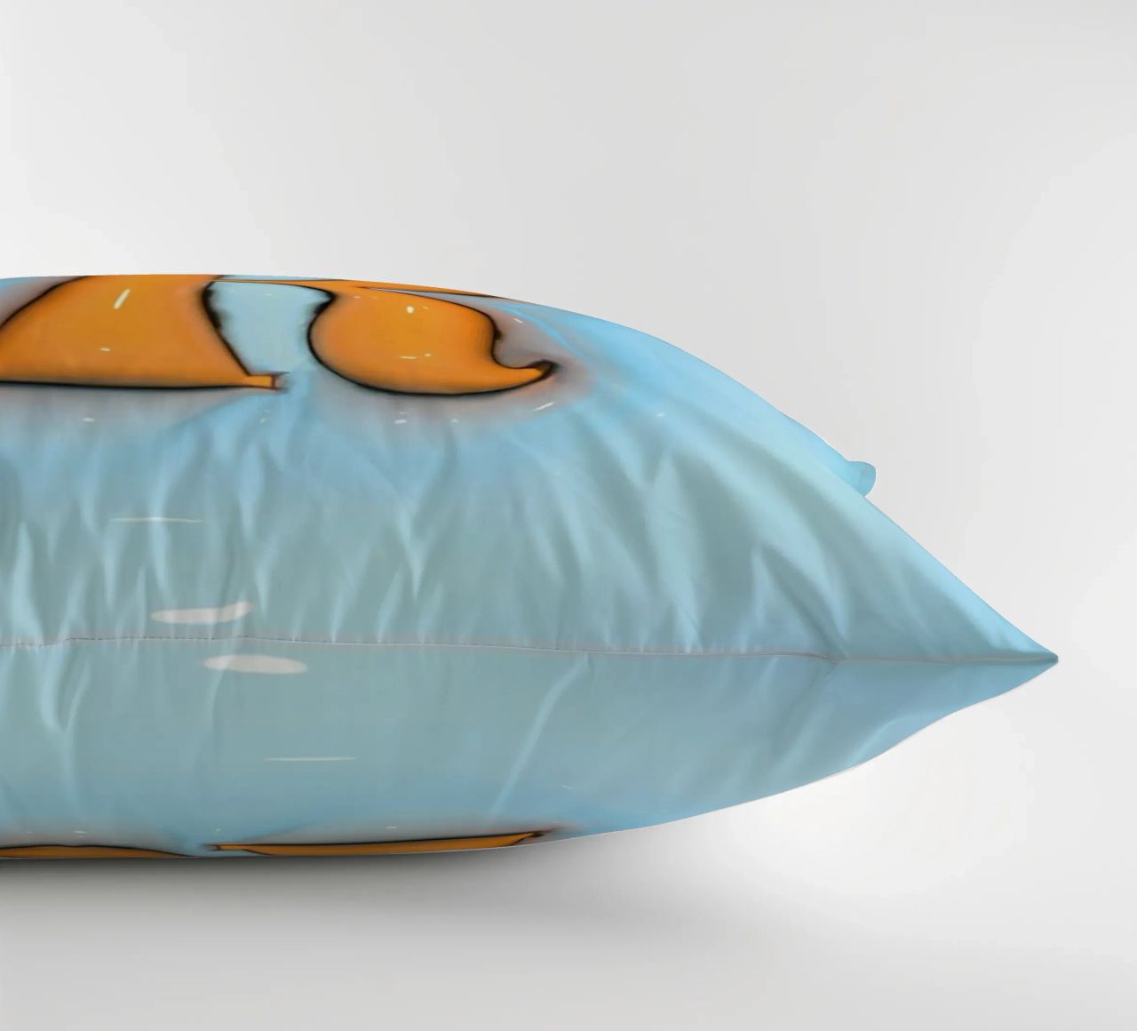 Bubblegum Inflate Initials R Blue decorative cushion by Malou-Studio