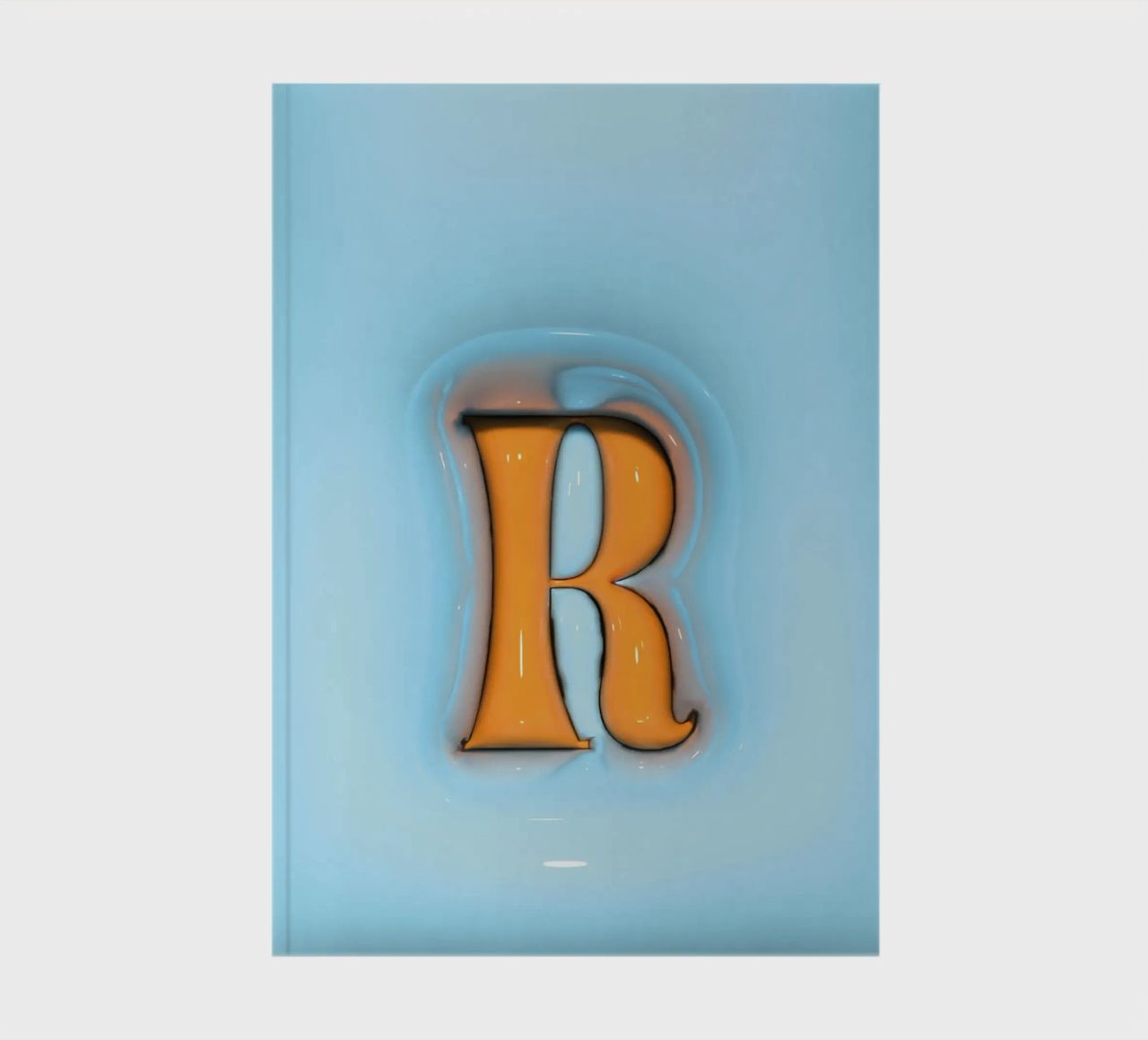 Bubblegum Inflate Initials R Blue notebook by Malou-Studio