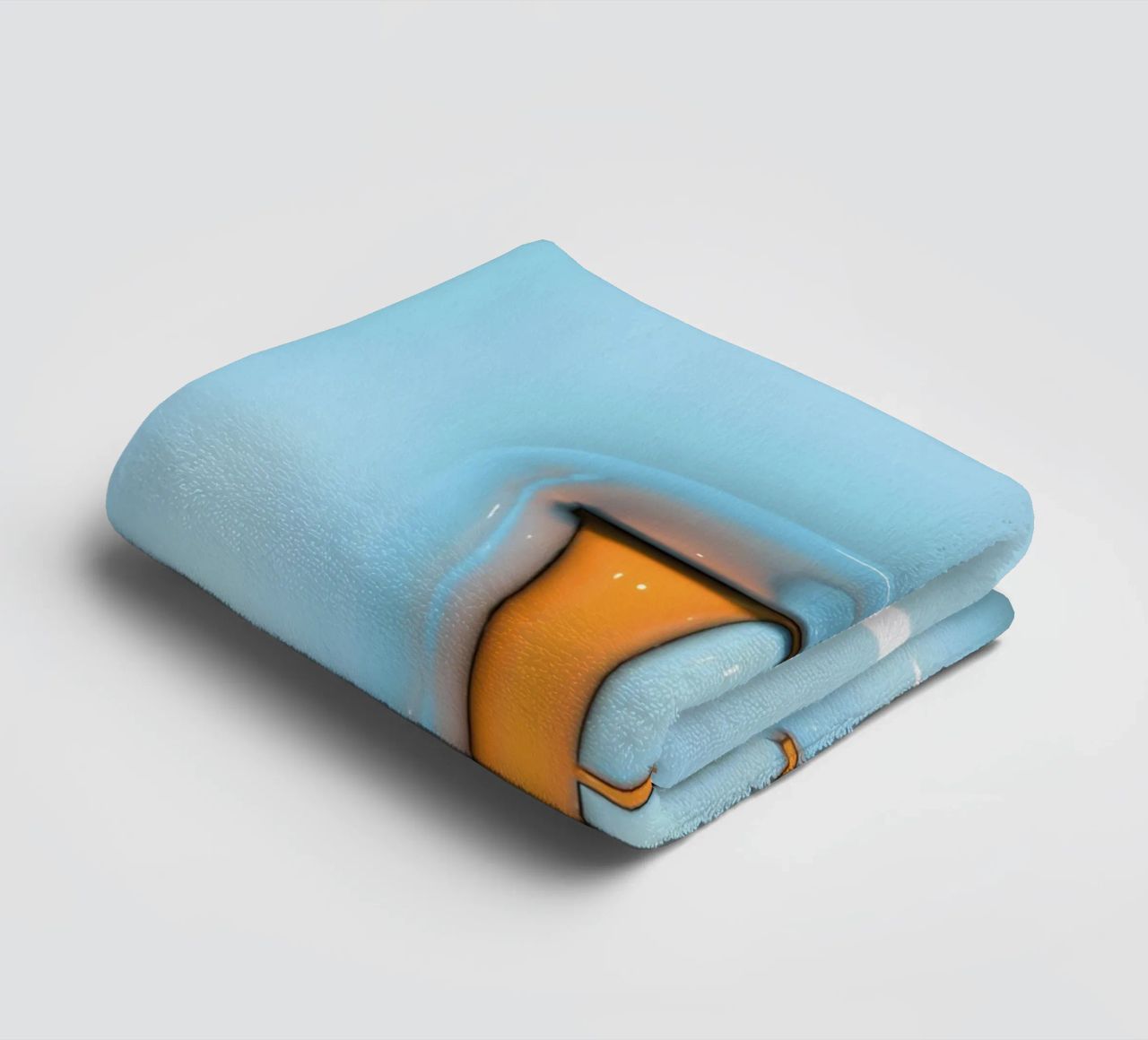 Bubblegum Inflate Initials R Blue towel by Malou-Studio