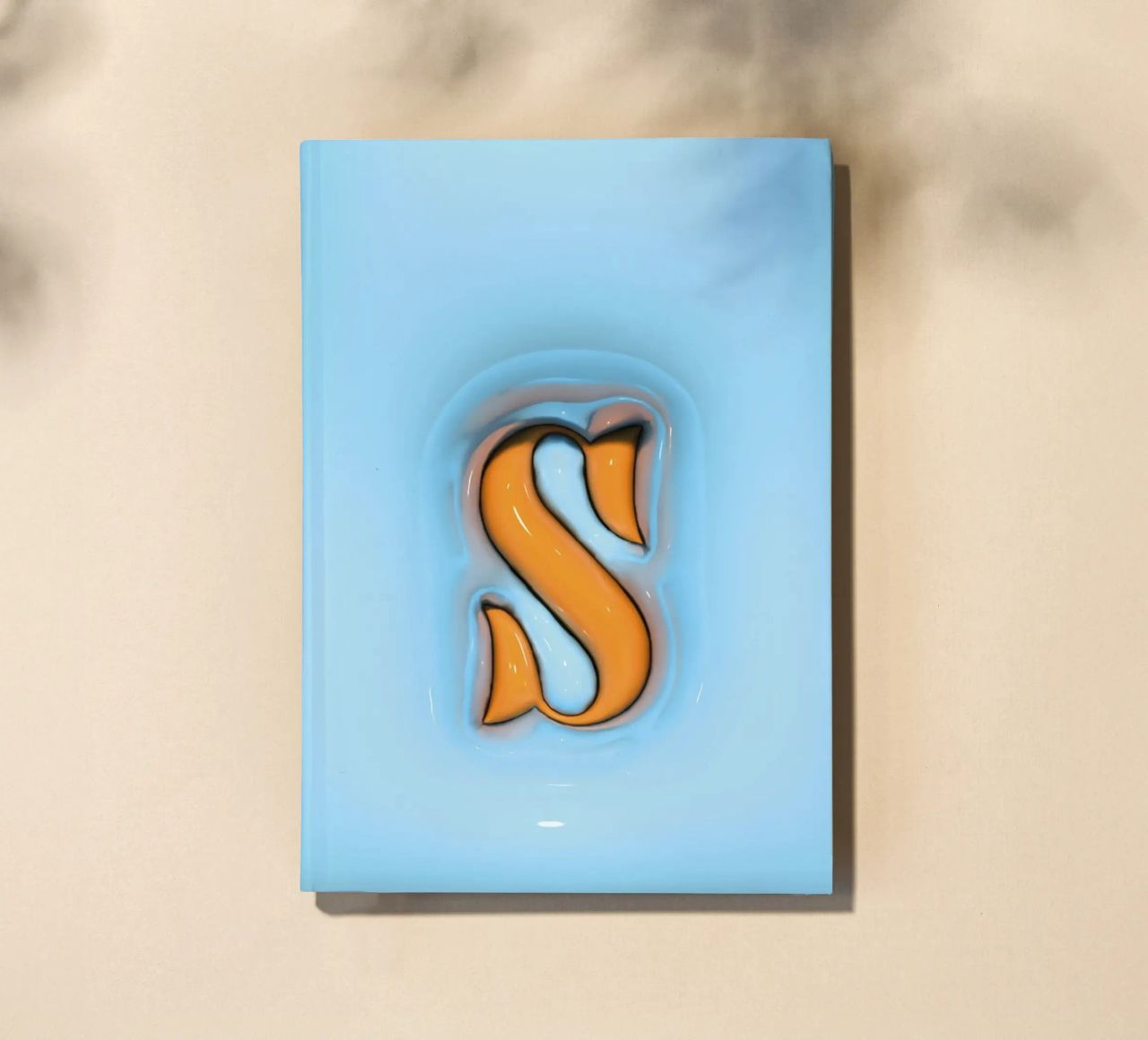 Bubblegum Inflate Initials S Blue notebook by Malou-Studio