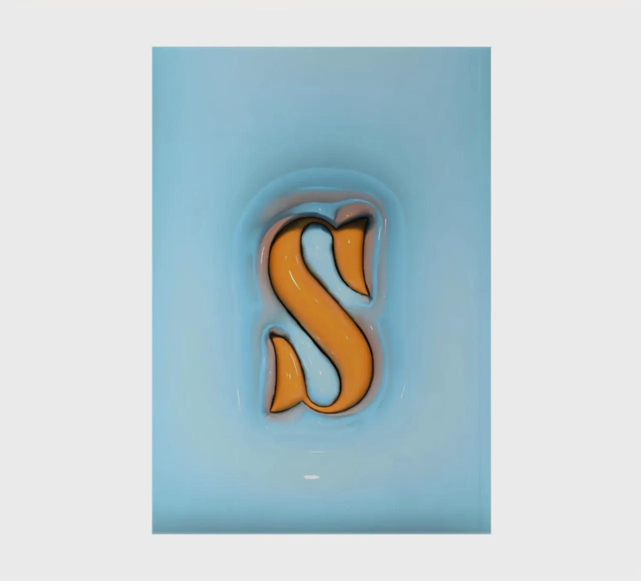 Bubblegum opblaasbare initialen S blauw notitieboek van Malou-Studio