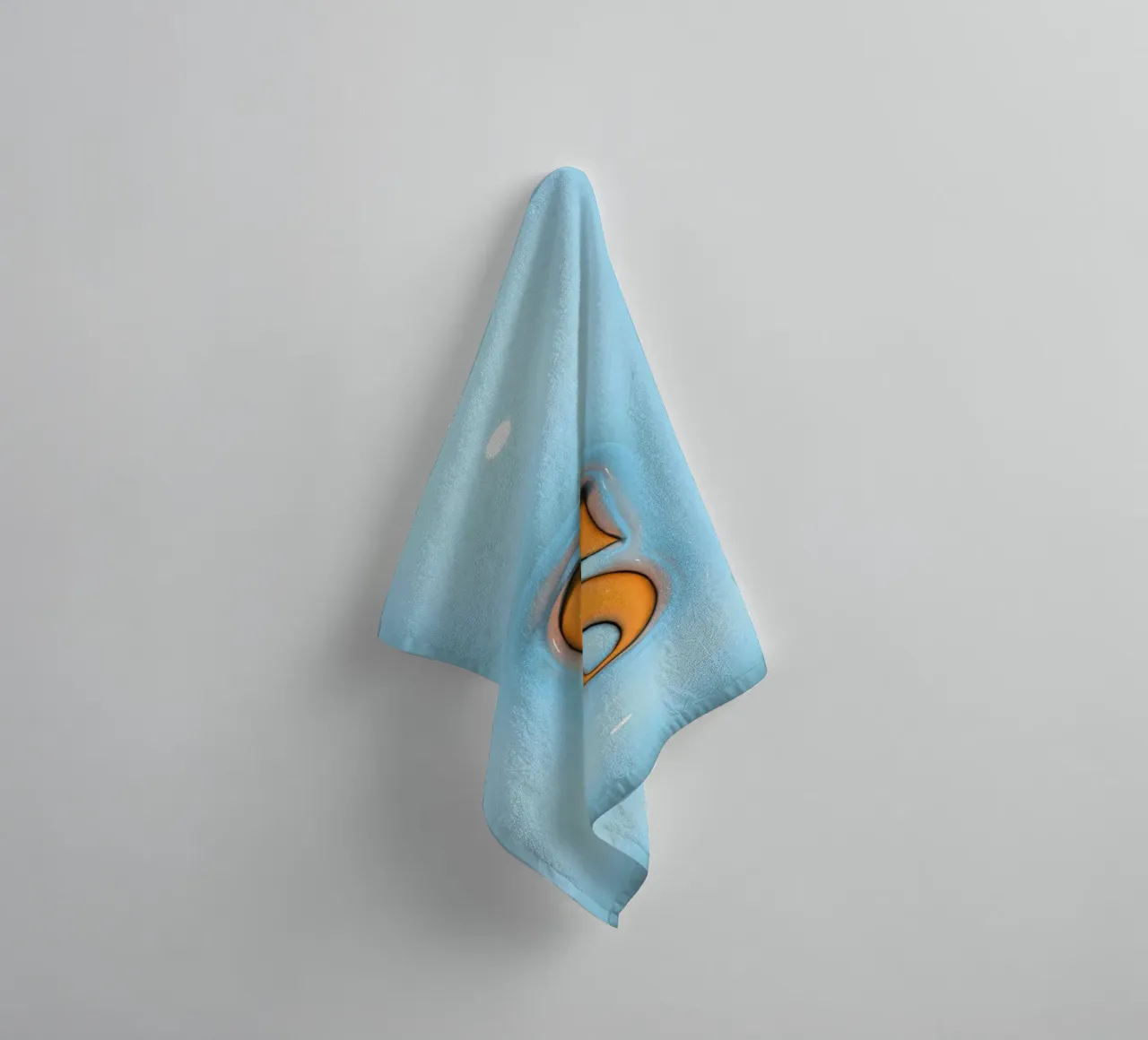Bubblegum Gonflable Initiales S Bleu serviette de bain de Malou-Studio