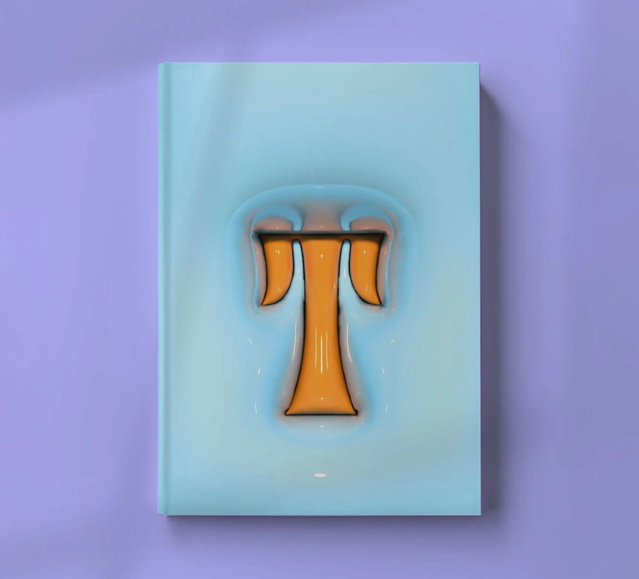 Bubblegum Inflate Initials T Blue notebook by Malou-Studio