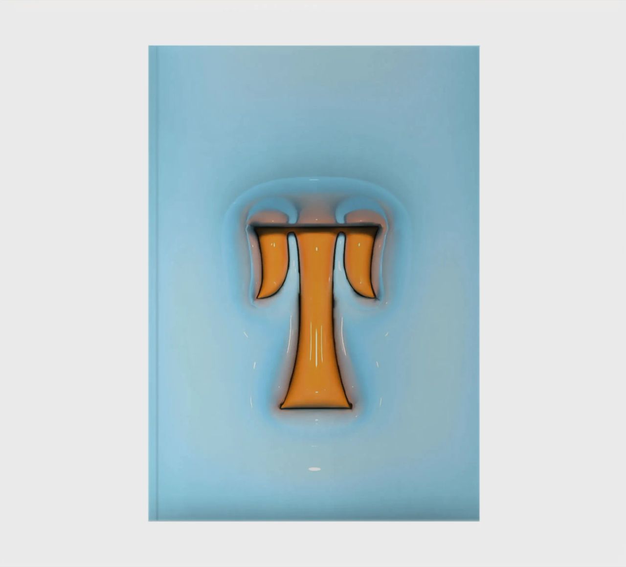 Bubblegum Inflate Initials T Blue notebook by Malou-Studio