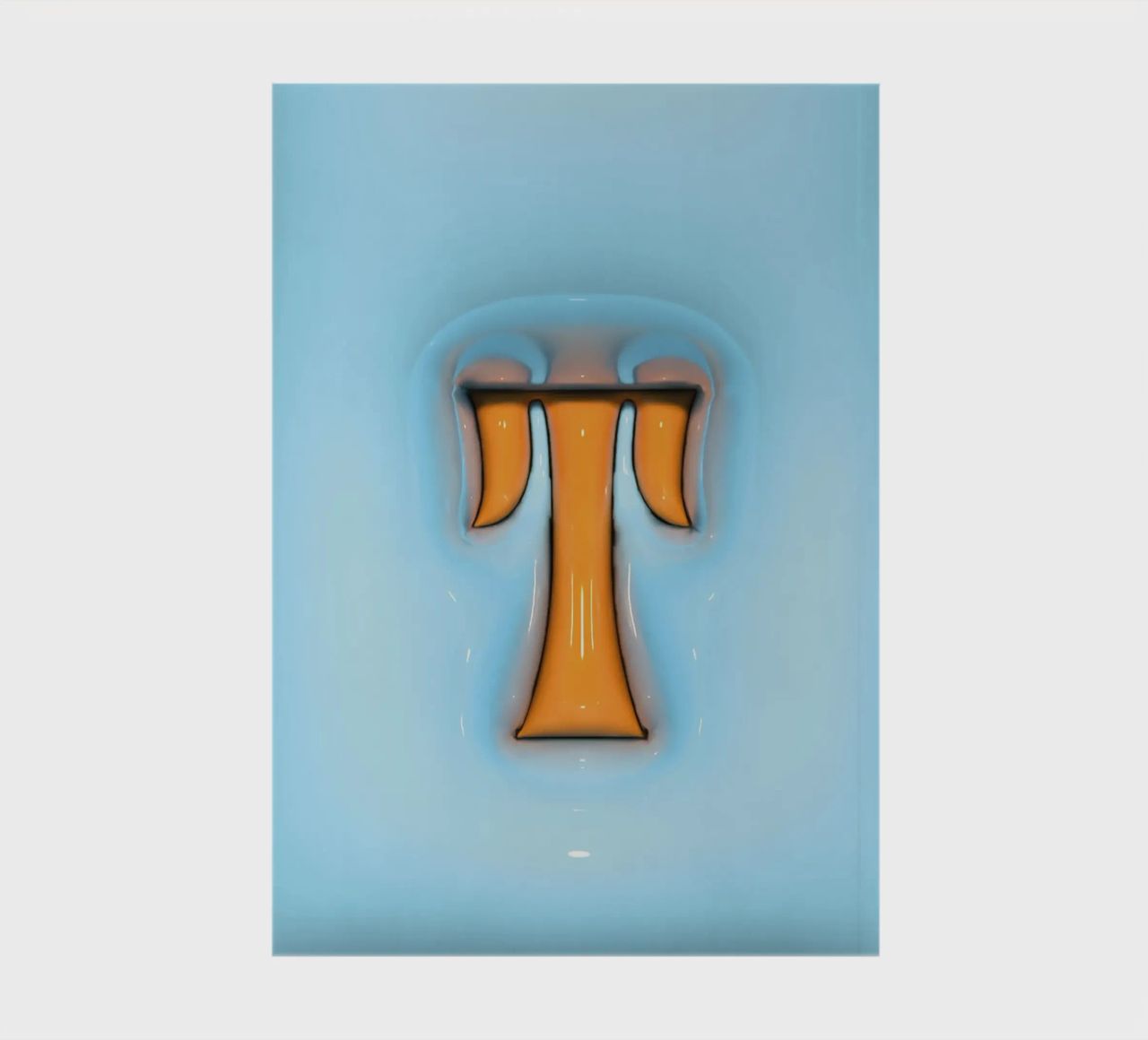 Bubblegum Inflate Initials T Blue notebook by Malou-Studio