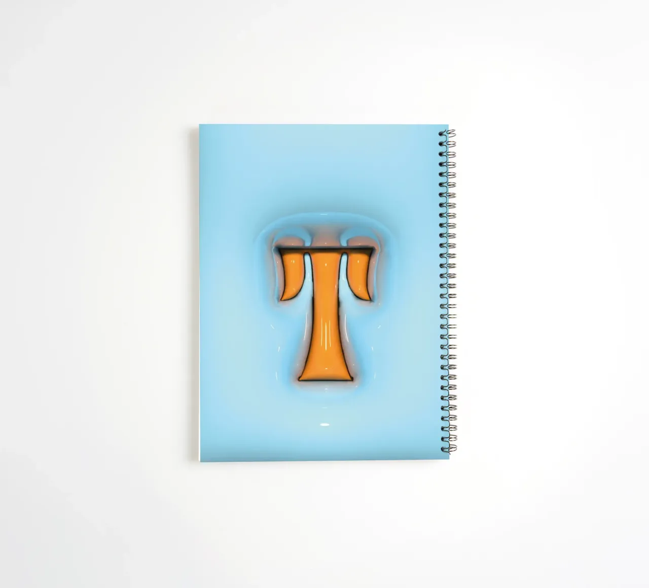 Bubblegum Inflate Initials T Blau Ringbuch von Malou-Studio
