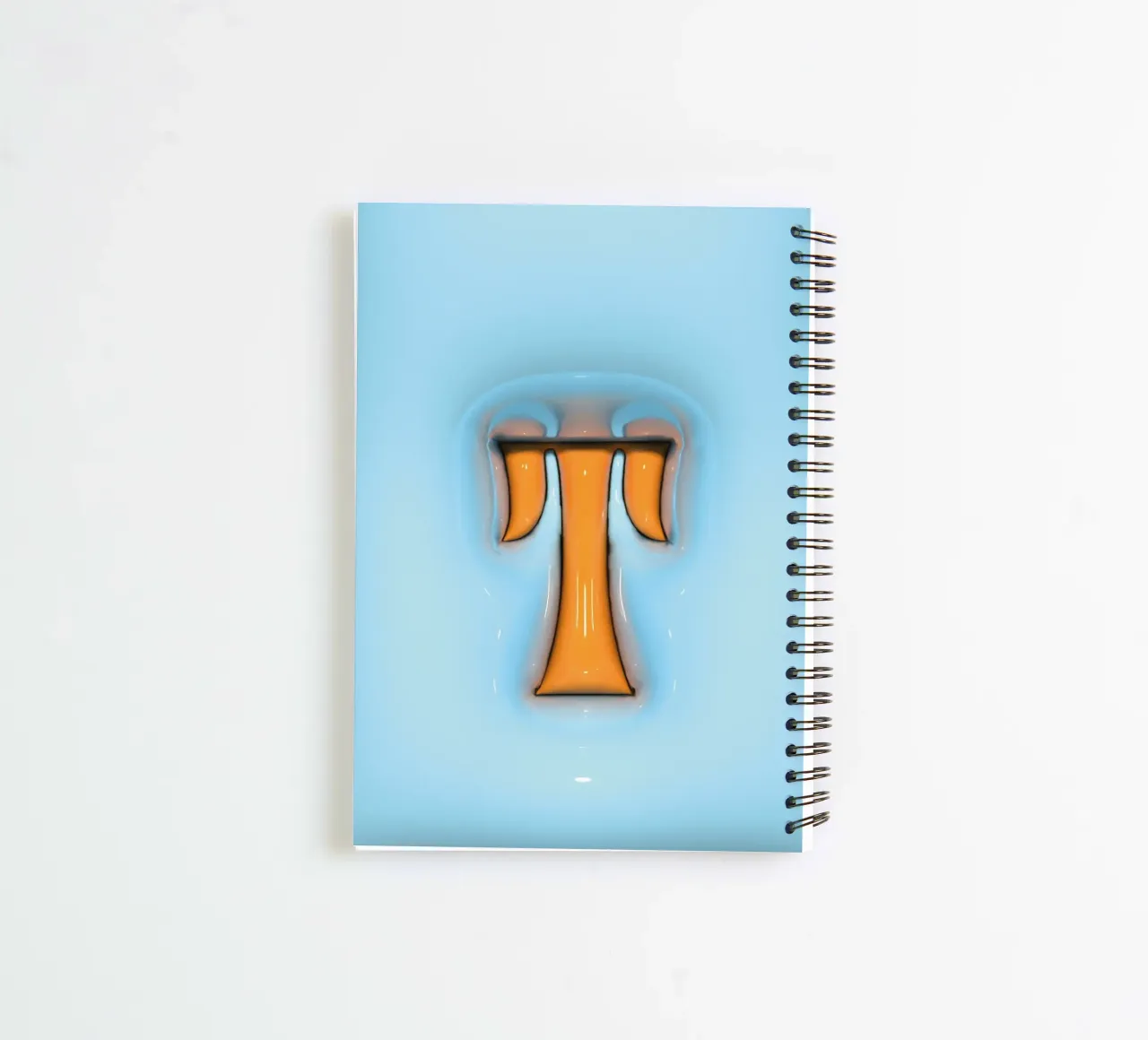 Bubblegum Inflate Initials T Blau Ringbuch von Malou-Studio