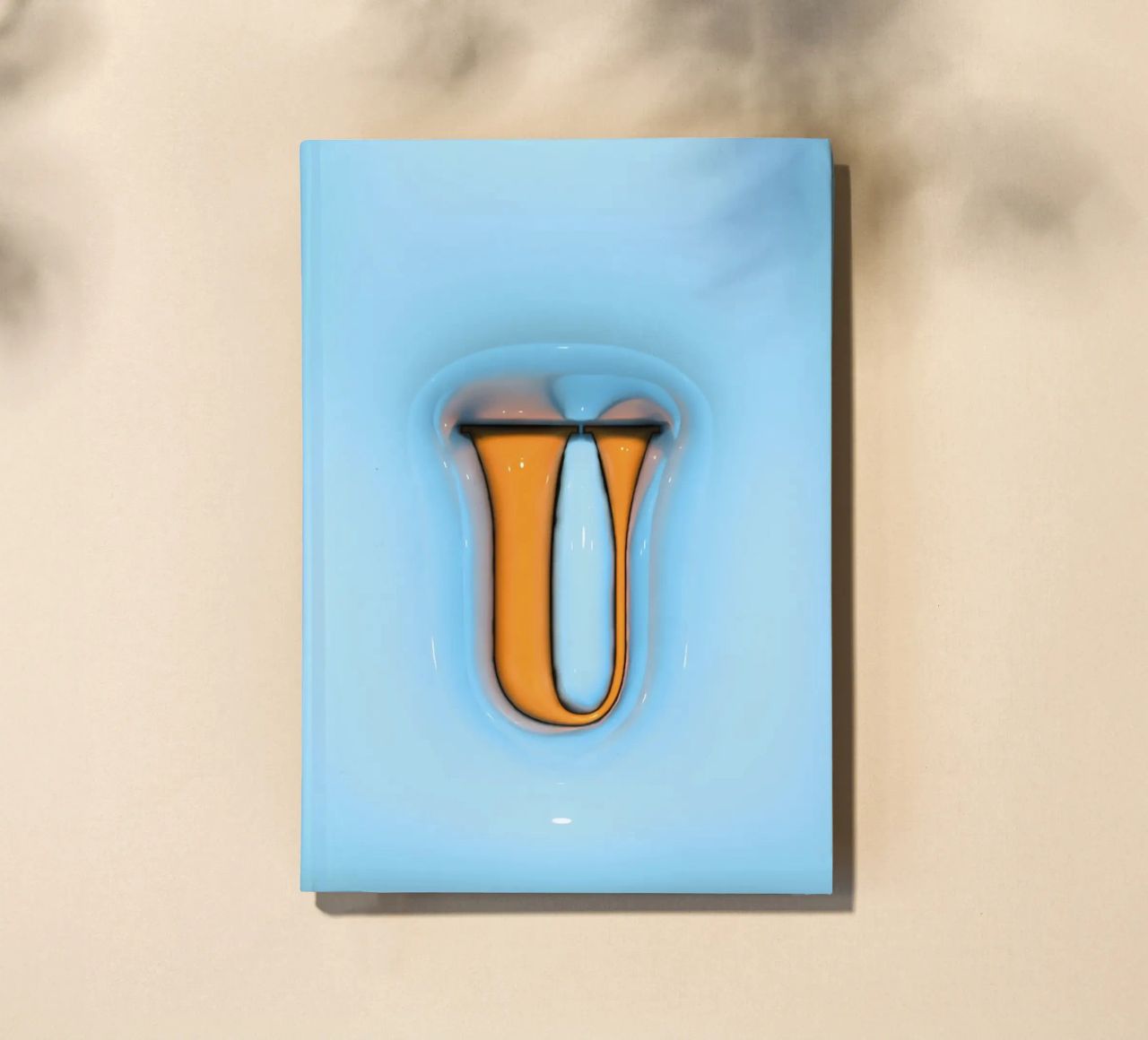 Bubblegum Inflate Initials U Blue notebook by Malou-Studio