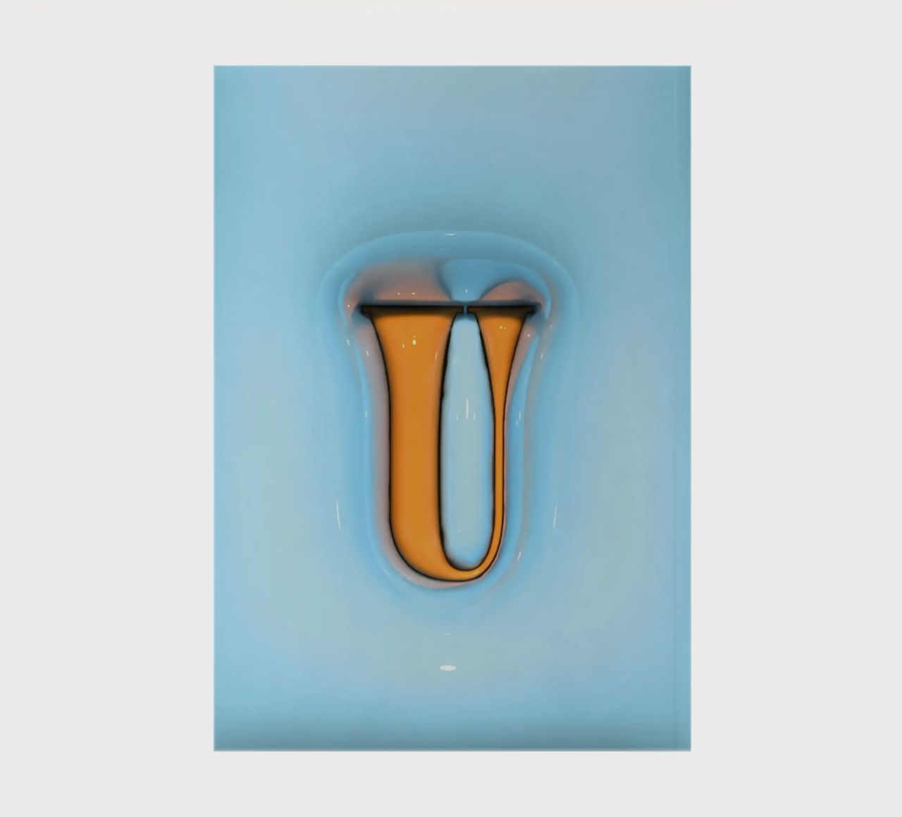 Bubblegum Inflate Initials U Blue notebook by Malou-Studio