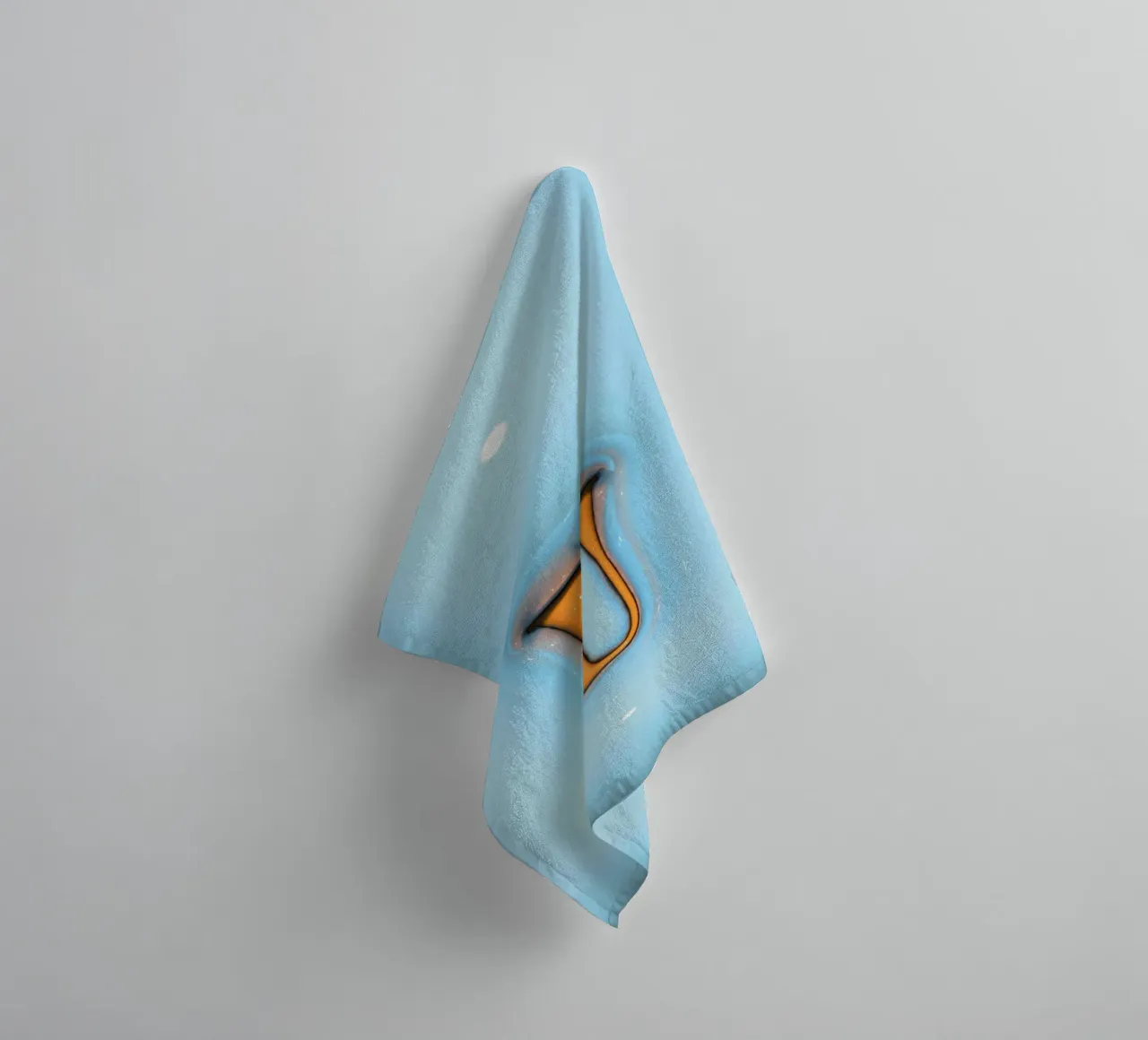 Bubblegum Inflate Initials U Blue serviette de bain de Malou-Studio