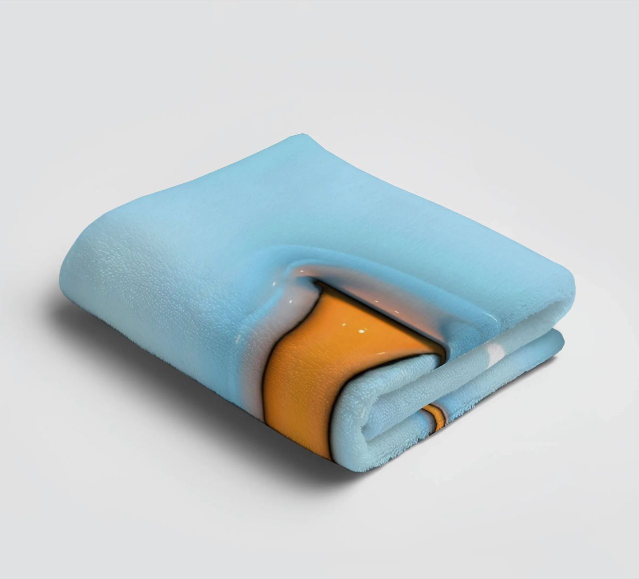Bubblegum Inflate Initials U Blue towel by Malou-Studio