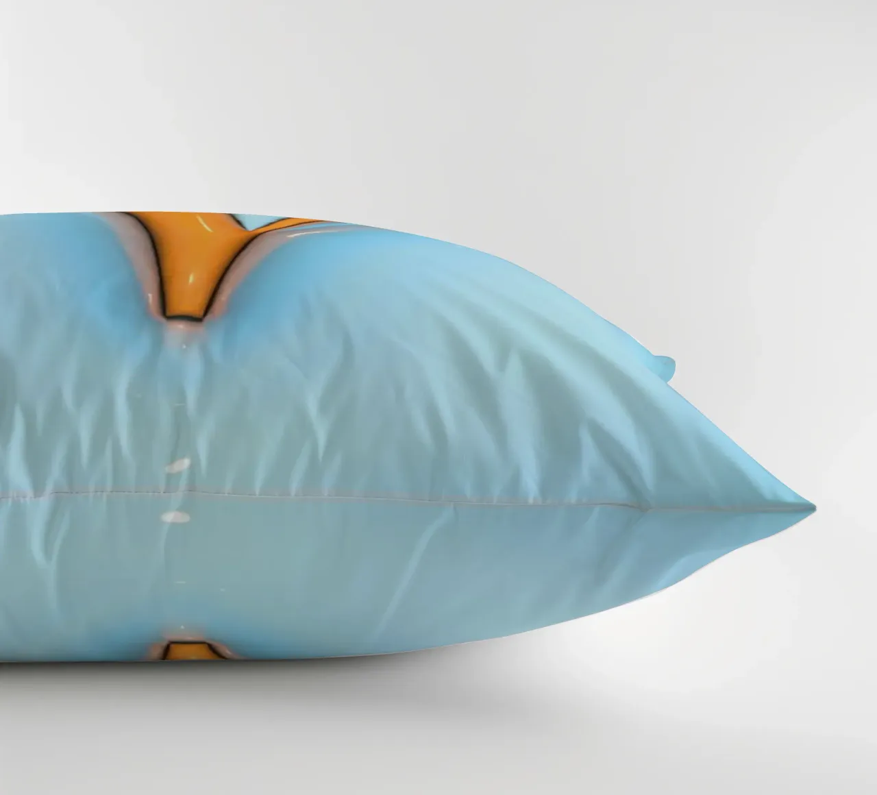 Bubblegum Inflate Initials V Blue decorative cushion by Malou-Studio
