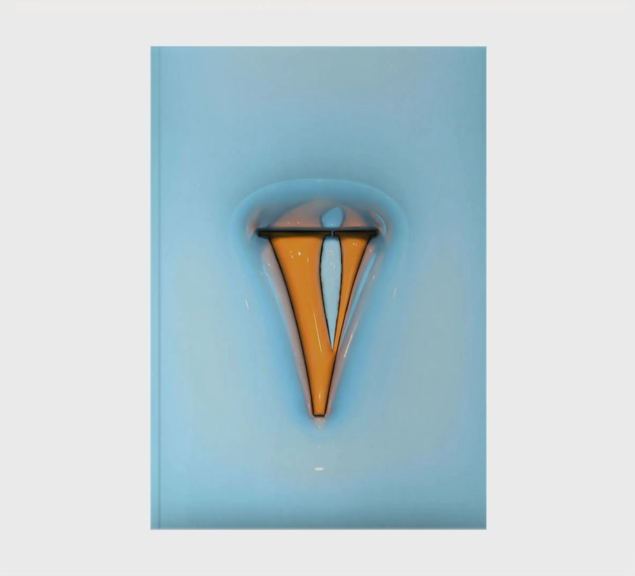 Bubblegum Inflate Initials V Blue notebook by Malou-Studio
