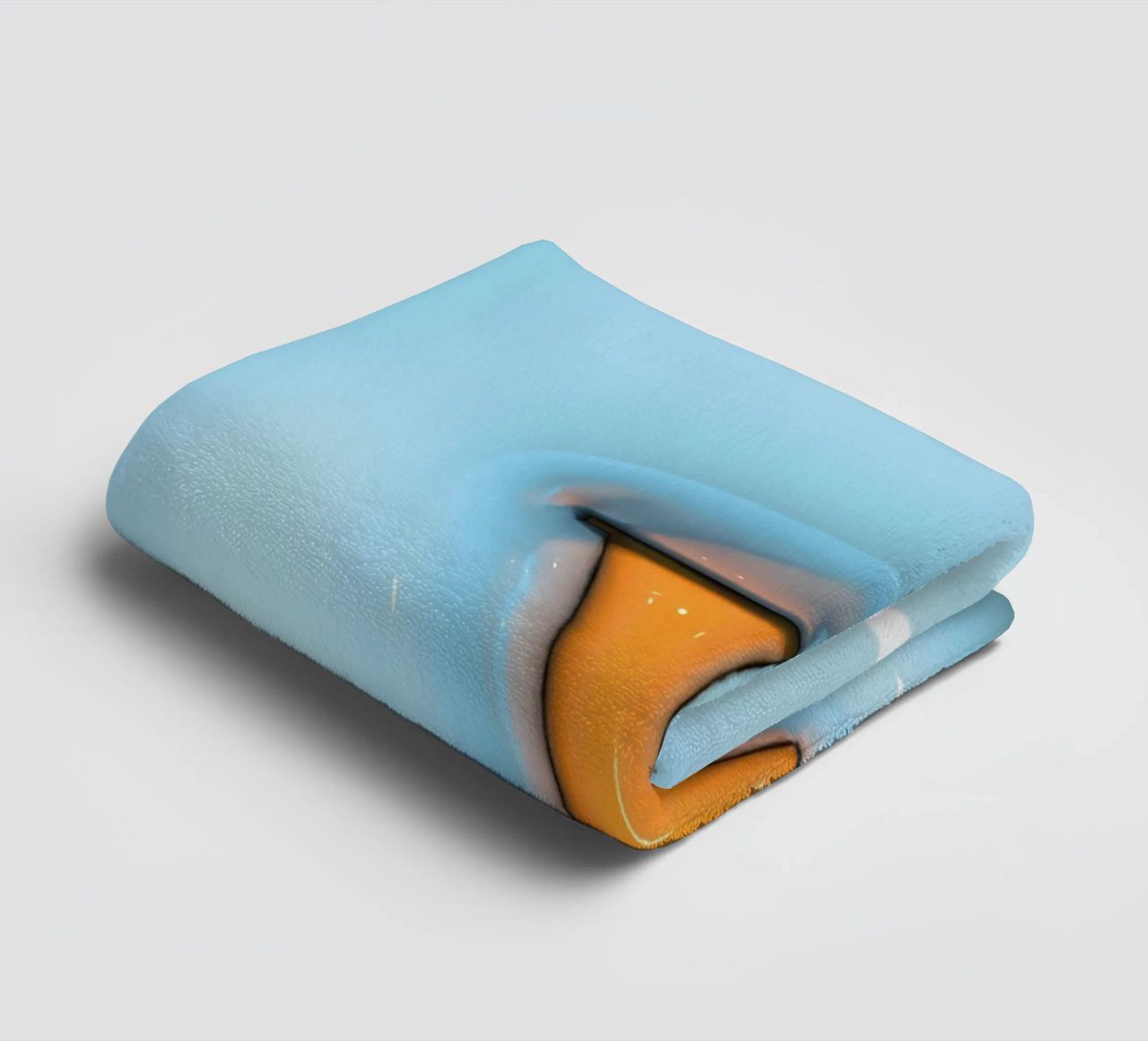 Bubblegum Inflate Initials V Blue towel by Malou-Studio