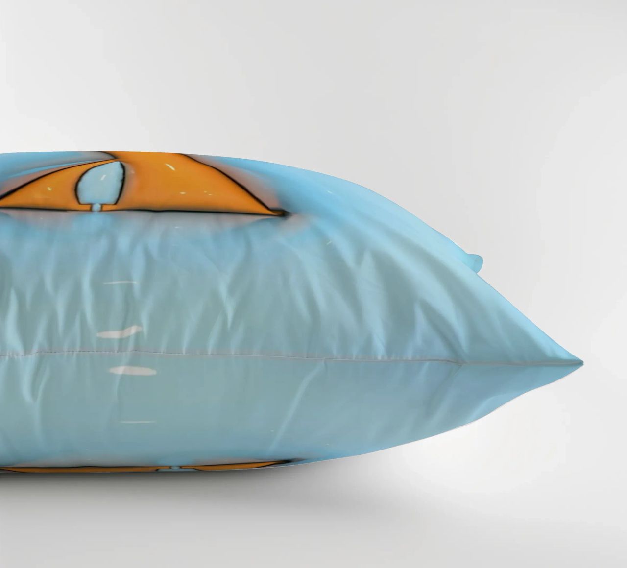 Bubblegum Inflate Initials X Blue decorative cushion by Malou-Studio